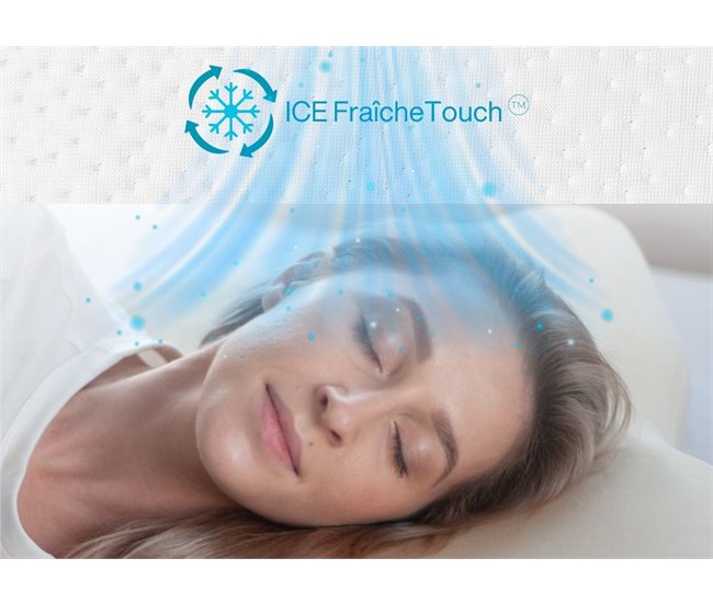 Almohada Ergonómica Cervical DUO con Funda Refrescante ICE Crudo