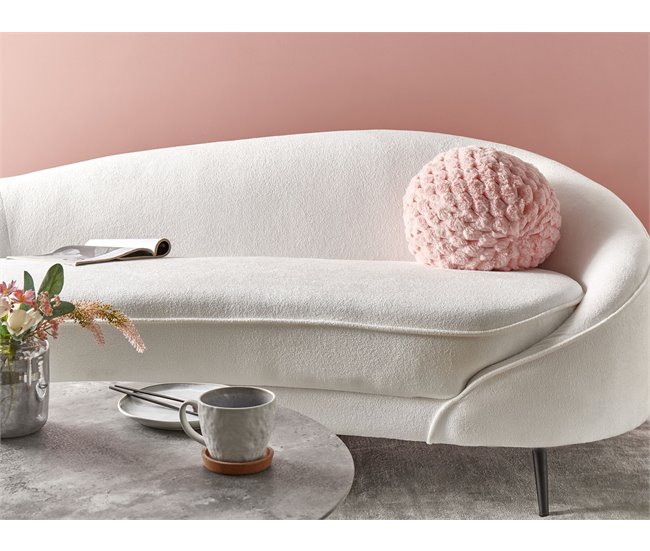 Beliani Cojín decorativo ROSEA Rosa