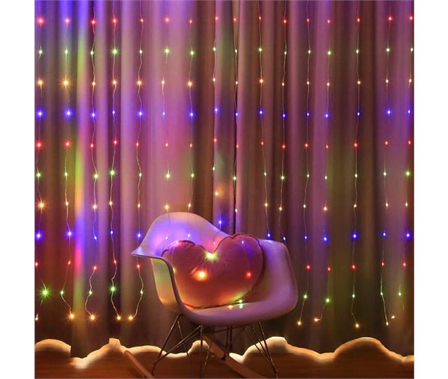 Guirnalda Clúster, 1000 luces con 8 funciones y Temporizador Multicolor