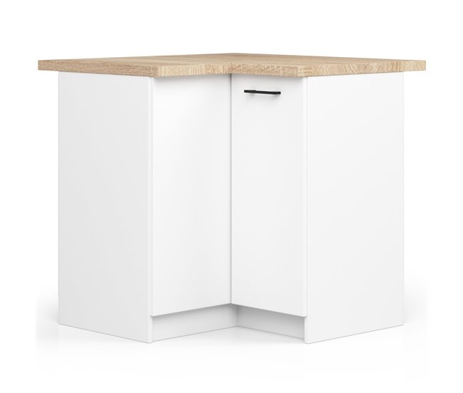 Armario de Cocina Independiente OLIWIA AKORD con 2 estantes 90 Blanco