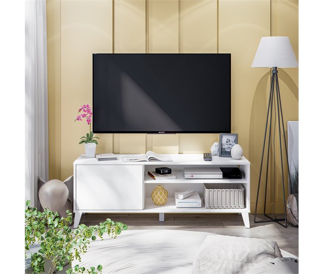 Mueble TV ARIEL 135cm Blanco