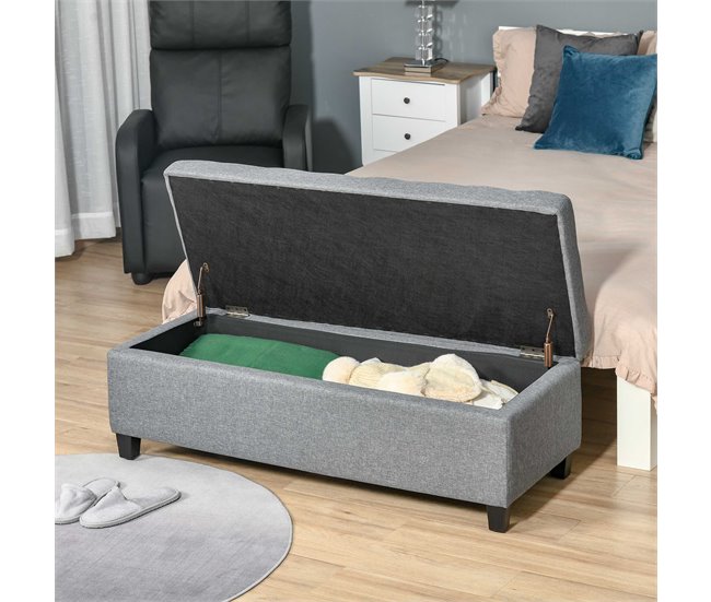 Banco de Almacenamiento 125x49 Gris