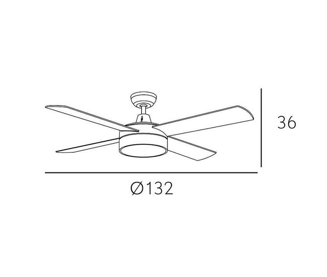 Ventilador De Techo Metal Serie Nevery Blanco