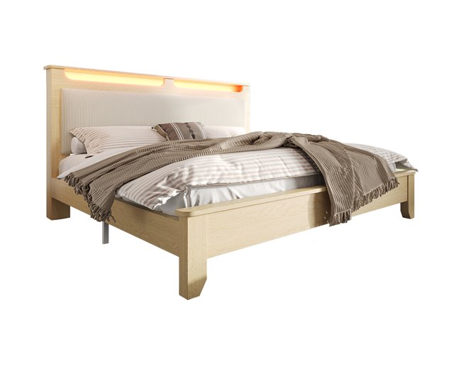 Camas de matrimonio 145x215 Beige