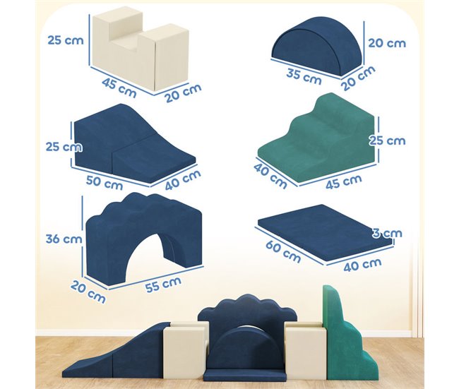 Bloques de Espuma Terciopelo AIYAPLAY Amarillo