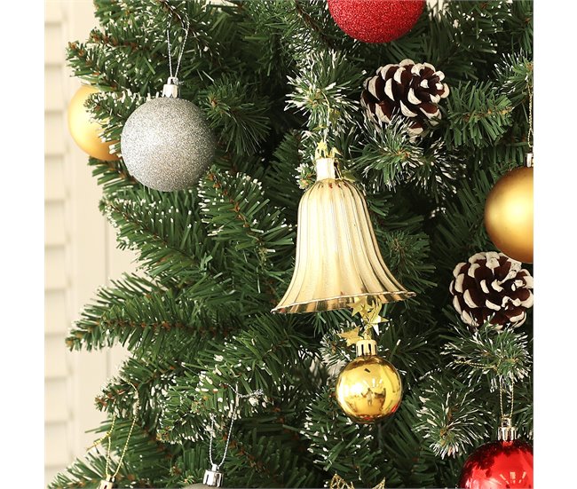 Árbol de Navidad Plástico HOMCOM, hogar - decoración Verde