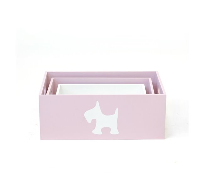 Cajas set de 3 Rosa