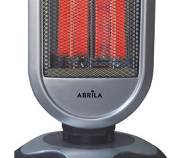 Estufa Electrica Fibra De Carbono Metal Serie Fulgor Plateado