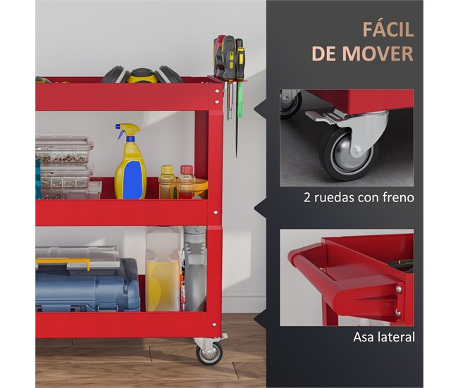 Carro de Herramientas Acero Laminado en Frío DURHAND 83 Azul