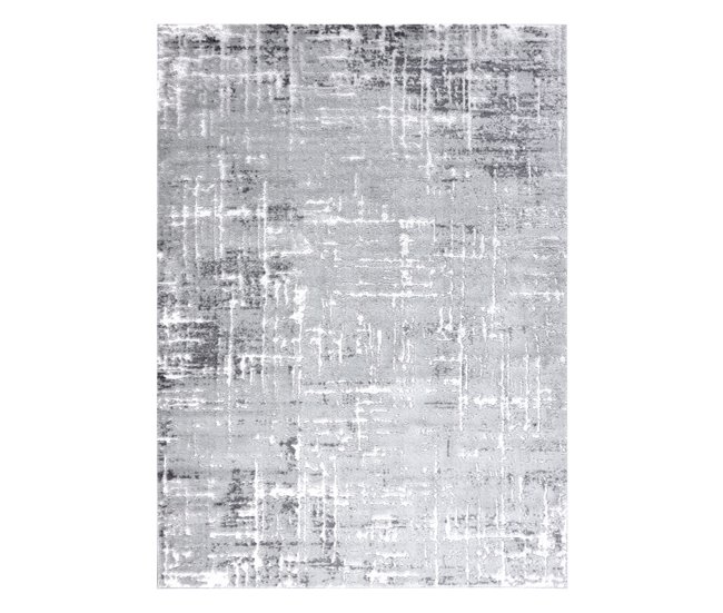Alfombra MEFE moderna 8722 Líneas vintage Structural dos nivel 80x150 Gris