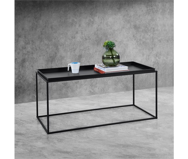 Mesa de centro Nyker metal Negro