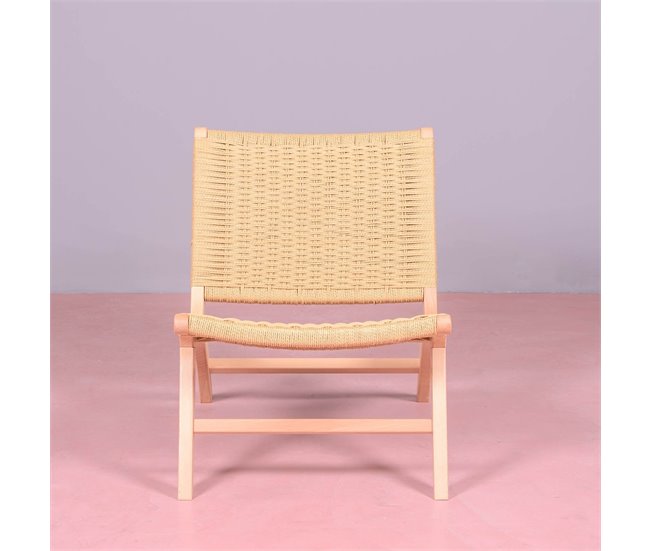 Sillón nórdico en madera de haya y cuerda ecológica - Liam Haya