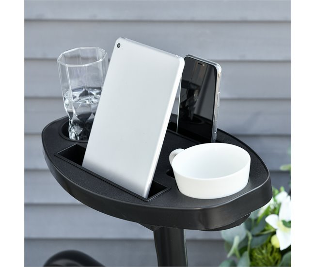 Soporte para Silla Colgante Metal Outsunny Negro