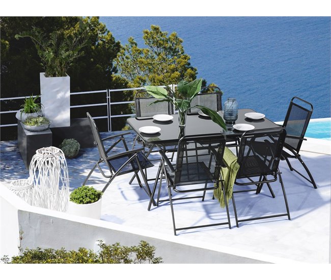 Beliani Conjunto de comedor LIVO Negro