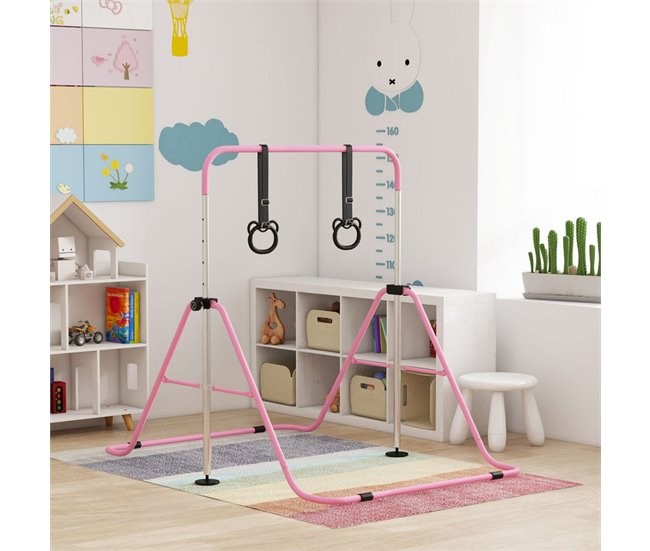 Barra de Gimnasia Acero HOMCOM, deportes y ocio - musculación Azul