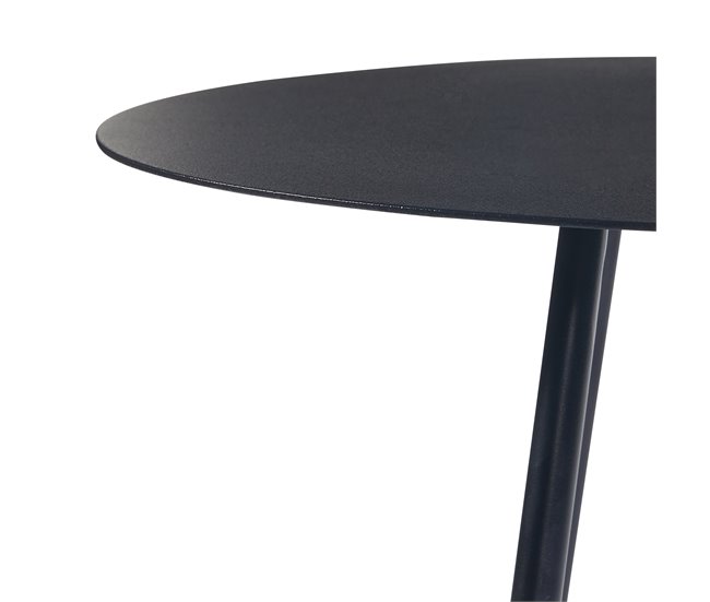 Mesa auxiliar Sula redonda 3 patas metal [en.casa] 50x50 Negro
