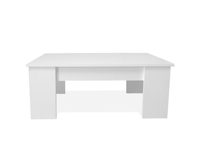 Mesa de Centro Elevable Nyana Home Diseño Moderno 90x50 Blanco