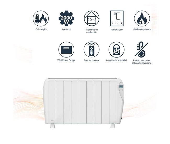 Emisor térmico Infiniton HD-ET20 - 2000 W Blanco/ Gris