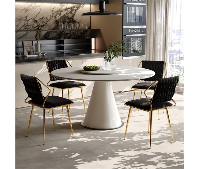 2 piezas, silla de comedor, silla de cocina, silla de salón Negro