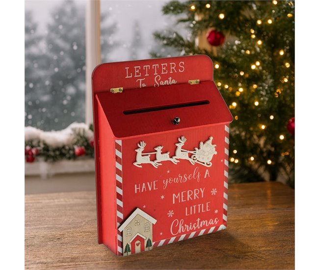 Buzón decorativo Navideño Rojo