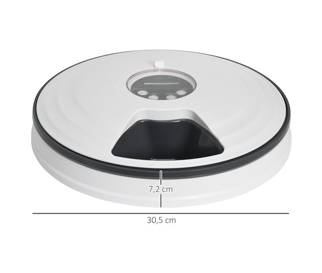 Alimentador Automático ABS, PS PawHut Blanco