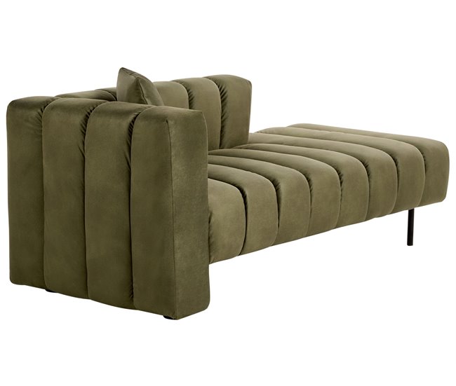 Beliani Chaise longue izquierdo Terciopelo LANNILS Beige