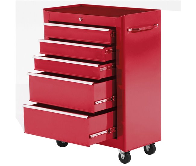 Carro de Herramientas Lámina de Acero HOMCOM 61 Rojo