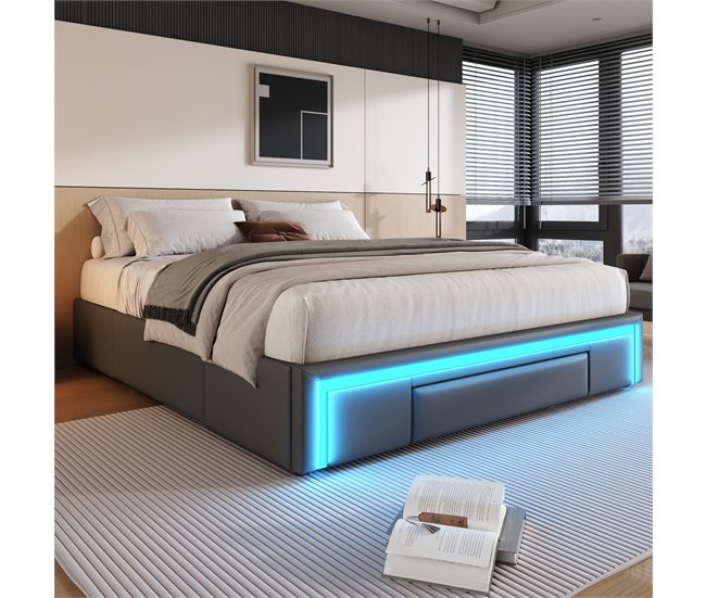 Camas de matrimonio 160x200 Gris