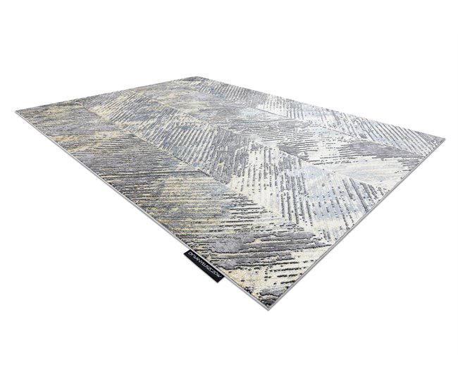 Alfombra DE LUXE moderna 2087 Espina de pescado vintage 160x220 Amarillo