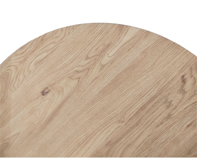 Mesa de centro redonda color roble POPPY Madera