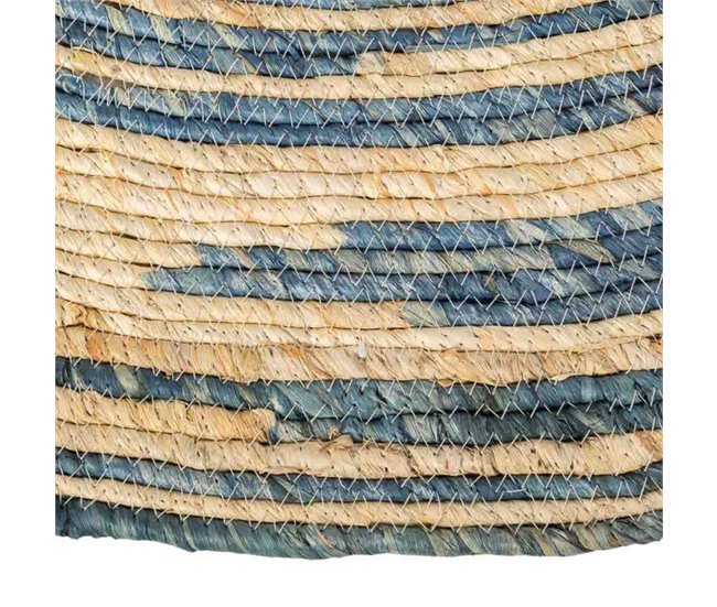Alfombra redonda de yute Multicolor