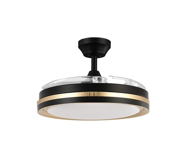 Ventilador De Techo Metal Serie Miok Negro/ Dorado