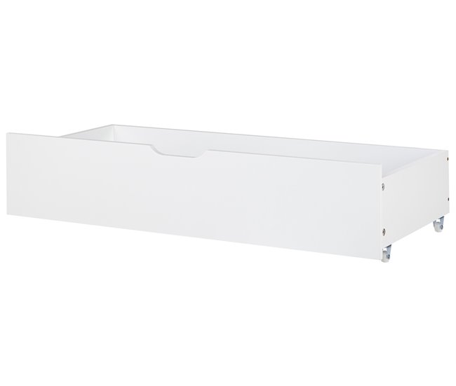 Beliani Conjunto de 2 cajones de cama Madera de pino EPANEY Blanco