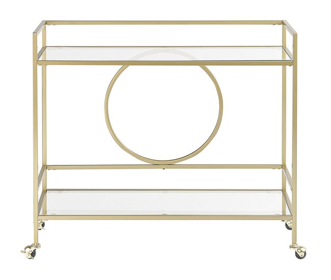 Beliani Carrito de cocina KERRY Dorado