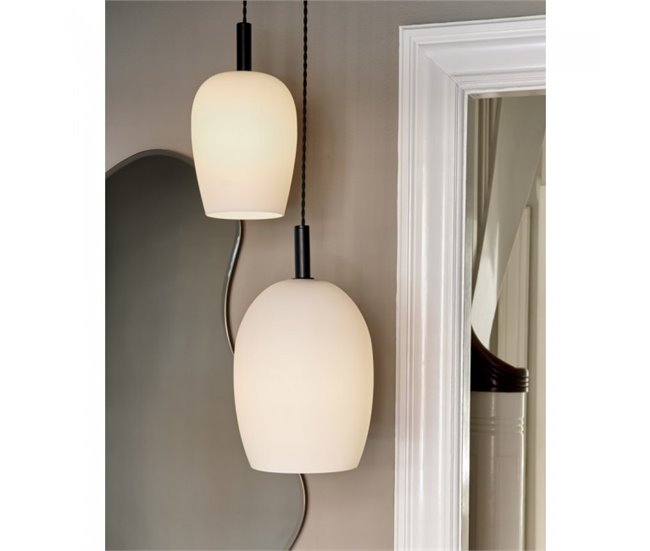 Lámpara colgante Uma 18 Opal Cristal Nórdico Blanco