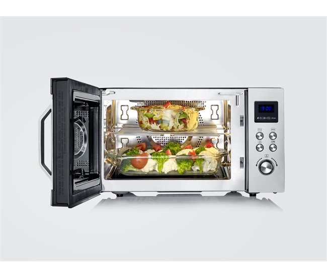 Microondas con Grill y Convección de 25 L. SEVERIN MW 7777, 900 W Negro