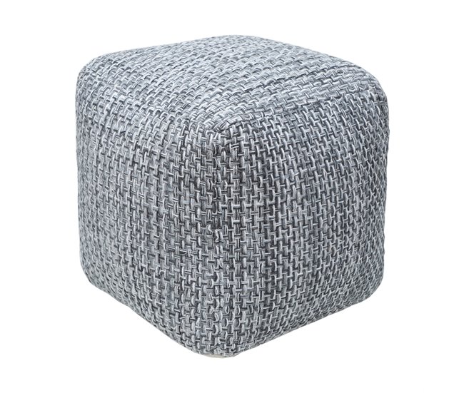 Puff algodón DAVU 45x45cm color gris Gris