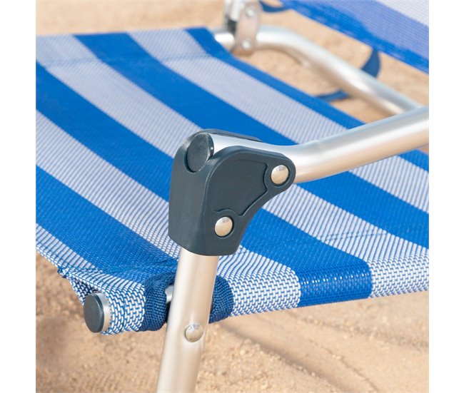 Aktive Silla de playa plegable pequeña marinera c/asa de hombro Azul