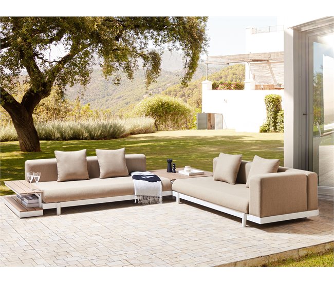 Beliani Conjunto de jardín Poliéster MISSANELLO Beige