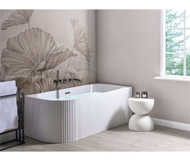Beliani Bañera esquinera GOCTA 80x169 Blanco