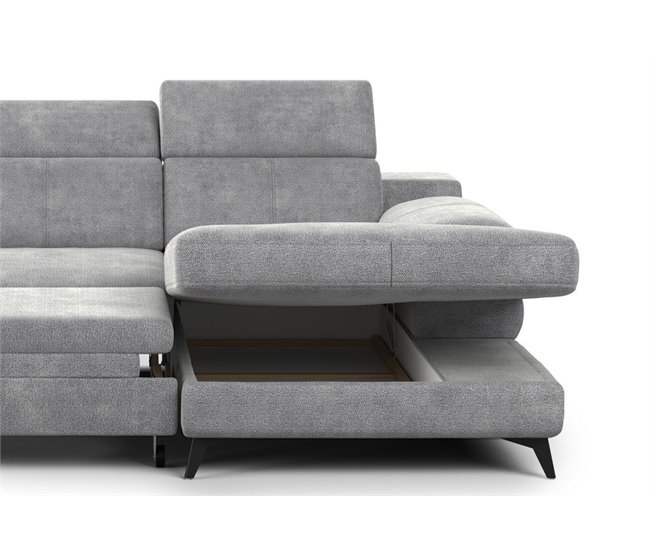 Chaise longue con cama TITUS Gris