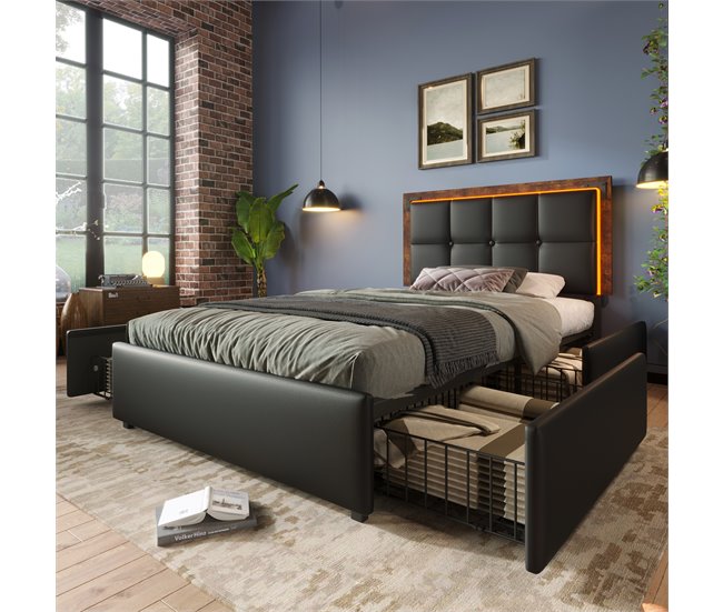 Camas individuales Negro