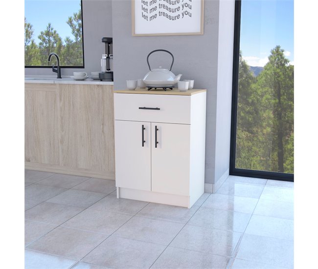 Alacena Mayorca en melamina con 2 puertas , 2 estantes y cajon Beige