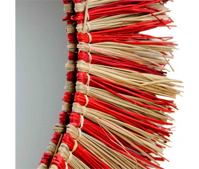Espejo de Pared en Algas Marinas Thinia Home Rojo
