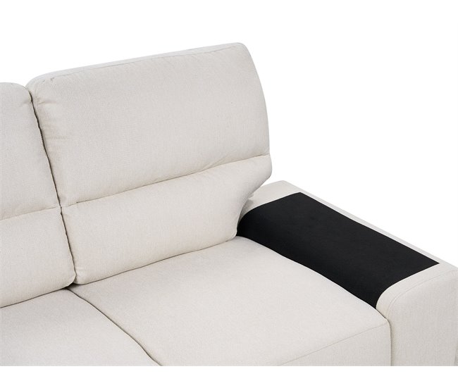 Beliani Sofá de 2 plazas Poliéster VOGAR Beige