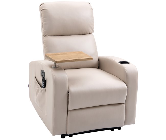 Sillón de Masaje Poliéster, Espuma HOMCOM Gris