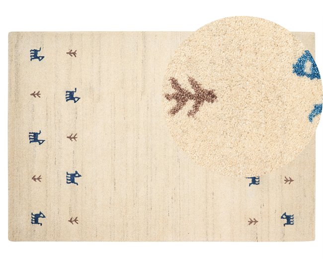 Beliani Alfombra de pelo corto YALI 140x200 Beige