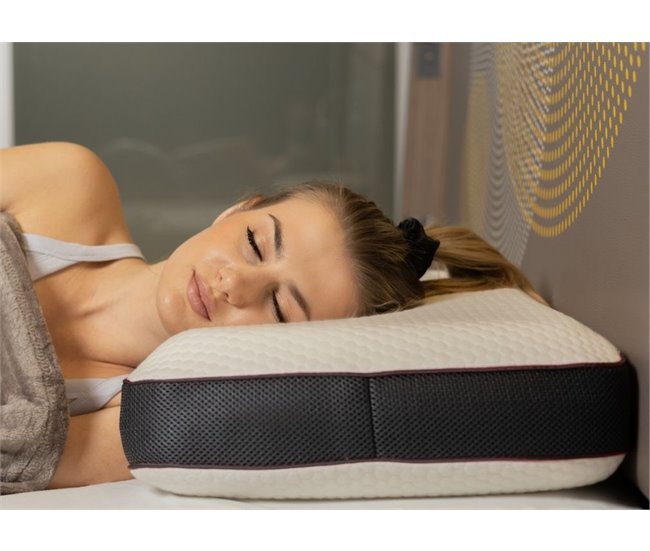 Almohada Ergonómica Antiácaros Relax Blanco/ Negro