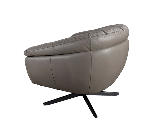 ANGEL CERDA Sillón giratorio piel gris Gris
