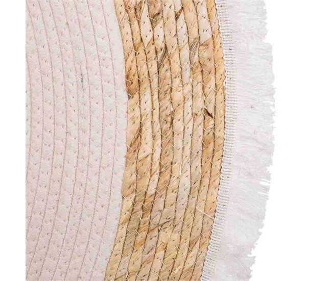 Alfombra fibra natural tejido artesanal 100x100 Multicolor